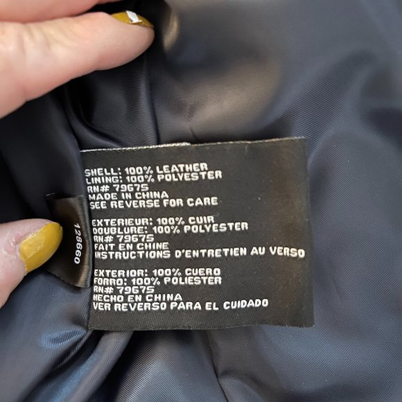 Michael Kors Black Leather Moto Jacket XS - Picture 8 of 16